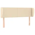 Tête de lit avec oreilles Crème 147x23x78/88 cm Tissu