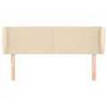 Tête de lit avec oreilles Crème 147x23x78/88 cm Tissu