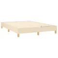cadre de lit avec matelas LED Crème 140x190 cm Tissu
