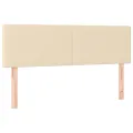 cadre de lit avec matelas LED Crème 140x190 cm Tissu