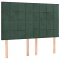 Cadre de lit avec tête de lit Vert foncé 140x200 cm Velours
