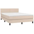 cadre de lit avec matelas LED Cappuccino 140x190 cm