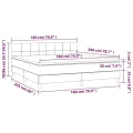 cadre de lit avec matelas LED Vert foncé 180x200 cm