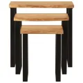Tables gigognes 3 pcs avec bord vivant bois massif d'acacia