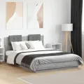 Cadre de lit avec tête de lit sonoma gris 150x200 cm