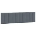 Cadre de lit avec lumières LED gris foncé 180x200 cm velours