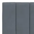 Cadre de lit avec lumières LED gris foncé 180x200 cm velours