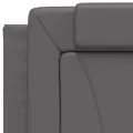 Cadre de lit avec lumières LED gris 90x200 cm similicuir