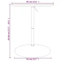 Table de bar blanc 60x60x90cm bois d'ingénierie et acier chromé