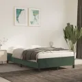 Cadre de lit vert foncé 120x190 cm velours