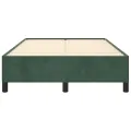 Cadre de lit vert foncé 120x190 cm velours