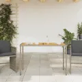 Table de jardin avec dessus en bois d'acacia gris 115x54x74 cm