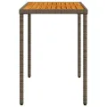 Table de jardin avec dessus en bois d'acacia gris 115x54x74 cm