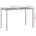 Table de jardin avec dessus en bois d'acacia gris 115x54x74 cm