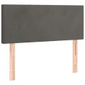 cadre de lit et matelas Gris foncé 90x200 cm Velours