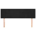 Tête de lit avec oreilles Noir 147x16x78/88 cm Velours