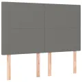 cadre de lit avec matelas Gris foncé 140x200cm Tissu