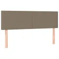 cadre de lit avec matelas Taupe 140x200 cm Tissu