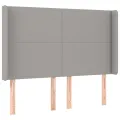 cadre de lit avec matelas Gris clair 140x200cm Tissu