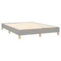 cadre de lit avec matelas Gris clair 140x200cm Tissu