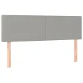 cadre de lit avec matelas Gris clair 140x200cm Tissu