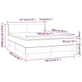 cadre de lit avec matelas Gris clair 140x200cm Tissu