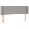 Tête de lit à LED Gris clair 147x16x78/88 cm Tissu