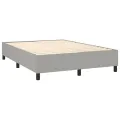 cadre de lit avec matelas Gris clair 140x200cm Tissu