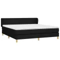cadre de lit avec matelas Noir 160x200 cm Tissu