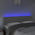Tête de lit à LED Gris clair 144x5x78/88 cm Velours