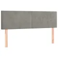cadre de lit et matelas Gris clair 140x190cm Velours