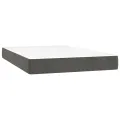 cadre de lit et matelas Gris foncé 120x200cm Velours