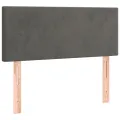 cadre de lit et matelas Gris foncé 120x200cm Velours