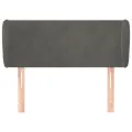 Tête de lit avec oreilles Gris foncé 103x23x78/88 cm Velours