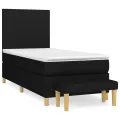 cadre de lit et matelas Noir 80x200 cm Tissu