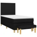cadre de lit et matelas Noir 80x200 cm Tissu