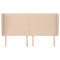 Tête de lit avec oreilles Cappuccino 203x23x118/128 cm
