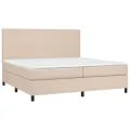 cadre de lit avec matelas LED Cappuccino 200x200 cm
