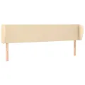 Tête de lit avec oreilles Crème 163x23x78/88 cm Tissu