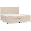 cadre de lit avec matelas Cappuccino 200x200 cm