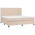 cadre de lit avec matelas Cappuccino 200x200 cm