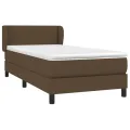cadre de lit avec matelas Marron foncé 80x200 cm