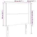 Tête de lit à LED Rose 83x16x118/128 cm Velours