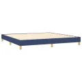 cadre de lit avec matelas Bleu 200x200 cm Tissu