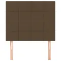 Têtes de lit 2 pcs Marron Foncé 100x5x78/88 cm Tissu