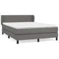 cadre de lit avec matelas Gris 140x200 cm Similicuir