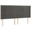 cadre de lit matelas et LED Gris foncé 180x200 cm