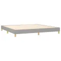 cadre de lit avec matelas Gris clair 200x200cm Tissu