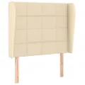 Tête de lit avec oreilles Crème 93x23x118/128 cm Tissu