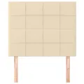 Têtes de lit 2 pcs Crème 90x5x78/88 cm Tissu